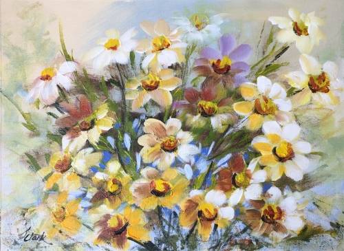 "Daisies" Original Painting by S.A. Artist, Joy Clark