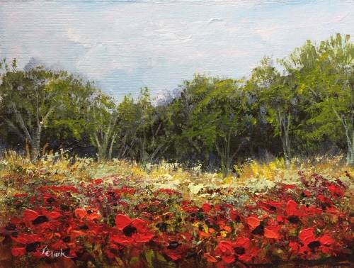 "White Roses for You" Original Painting by S.A. Artist, Joy Clark