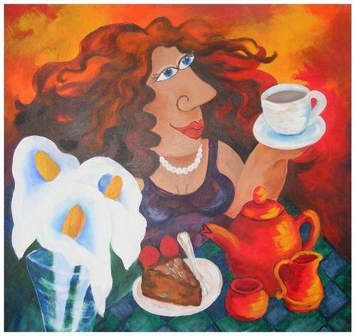 "Good Impressions" Acrylic Painting by Joy Clark