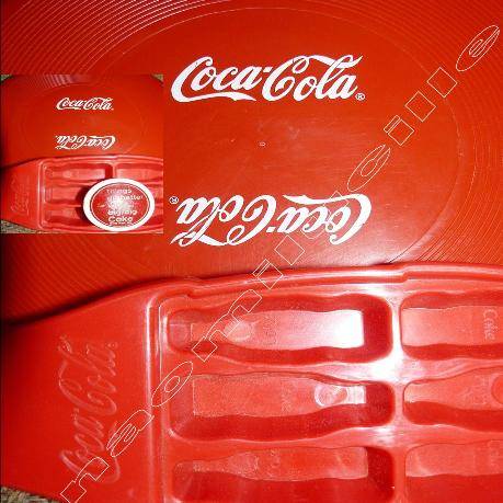 *****2 1/2 COCA COLA COLLECTABLES - FRIZBEE, ICE CUBE TRAY AND HALF A SPIN TOP :-)*****
