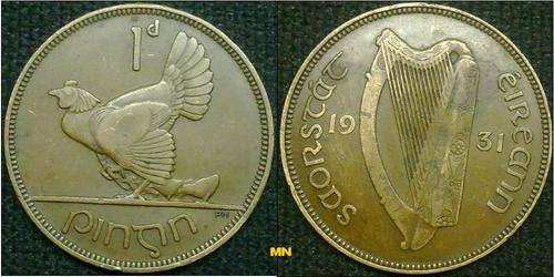 Ireland - 1d - 1 Pingin - 1931