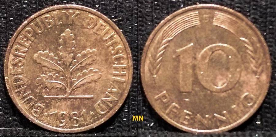 Germany - 10 Pfennig - 1981