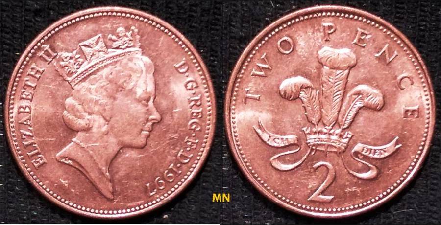 United Kingdom 2 Pence - Elizabeth II 3rd portrait, magnetic - 1997