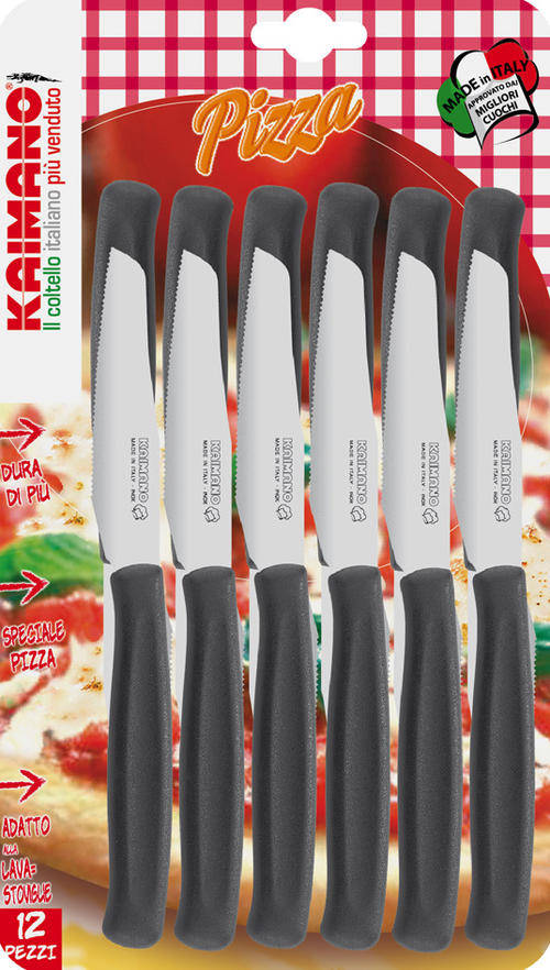 KAIMANO DINAMIK - 12 PIZZA KNIVES - BLACK