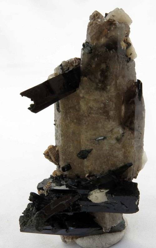Aegerine & Microline on Quartz, Zomba Mnt, Malawi