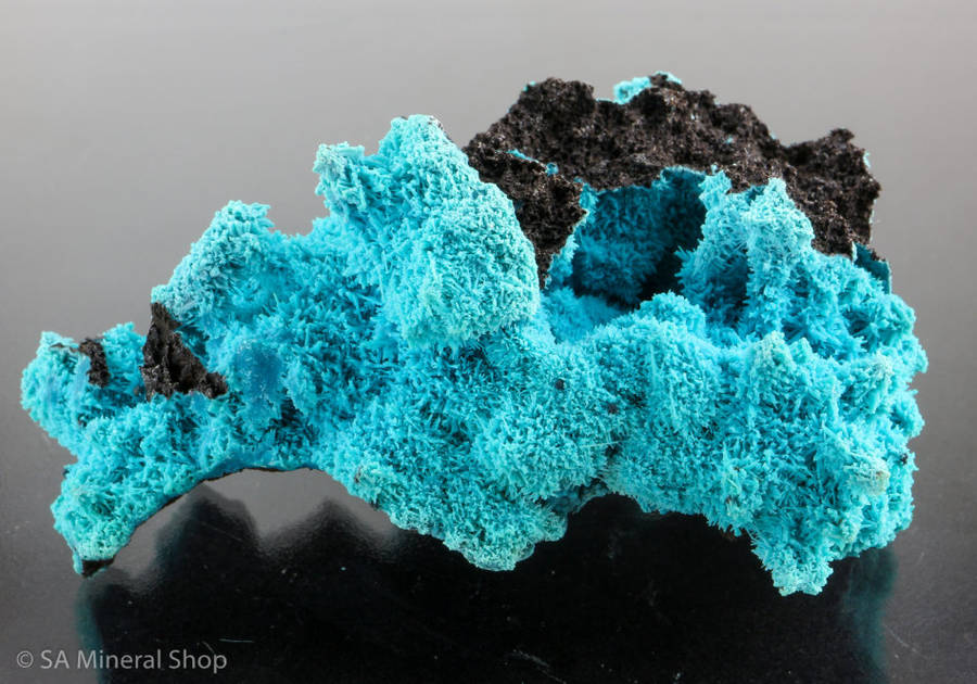 Chrysocolla Psm after Malachite After Azurite, Lupoto Mine, Kakumba, Kipushi, DRC