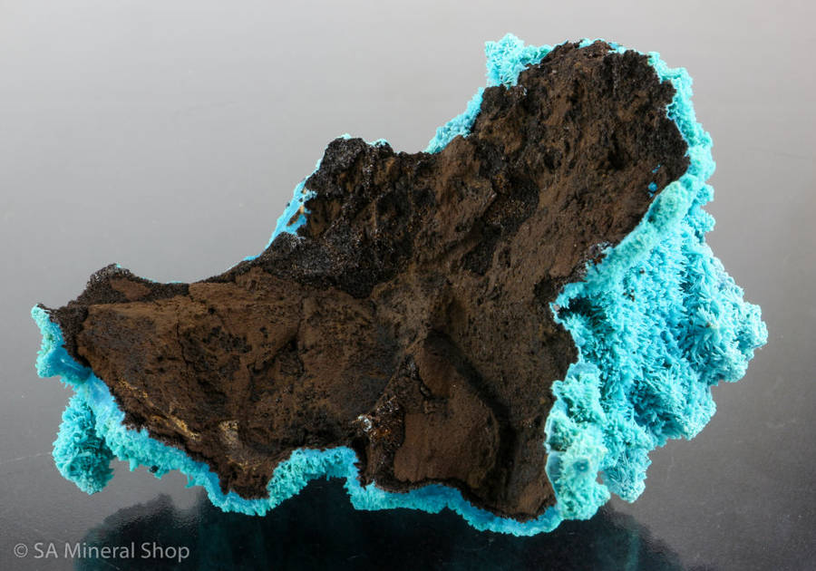 Chrysocolla Psm after Malachite After Azurite, Lupoto Mine, Kakumba, Kipushi, DRC