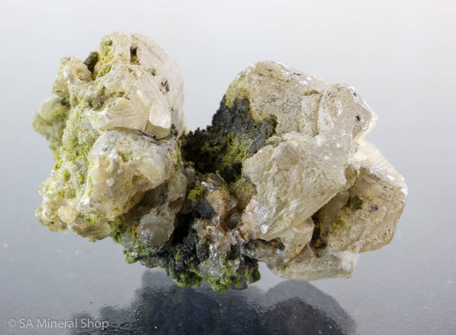 Cerussite on Duftite, Tsumeb, Namibia