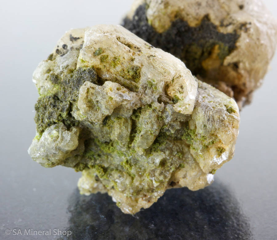 Cerussite on Duftite, Tsumeb, Namibia