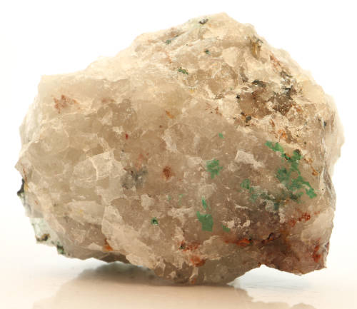 Malachite Spray in Quartz Vug, Kaokoveld Region, Namibia