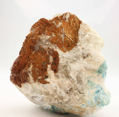 Shattuckite on Calcite Vug, Tantara Mine, DRC