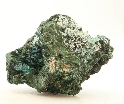 Plancheite on Malachite Cluster, Mashamba West Mine, DRC