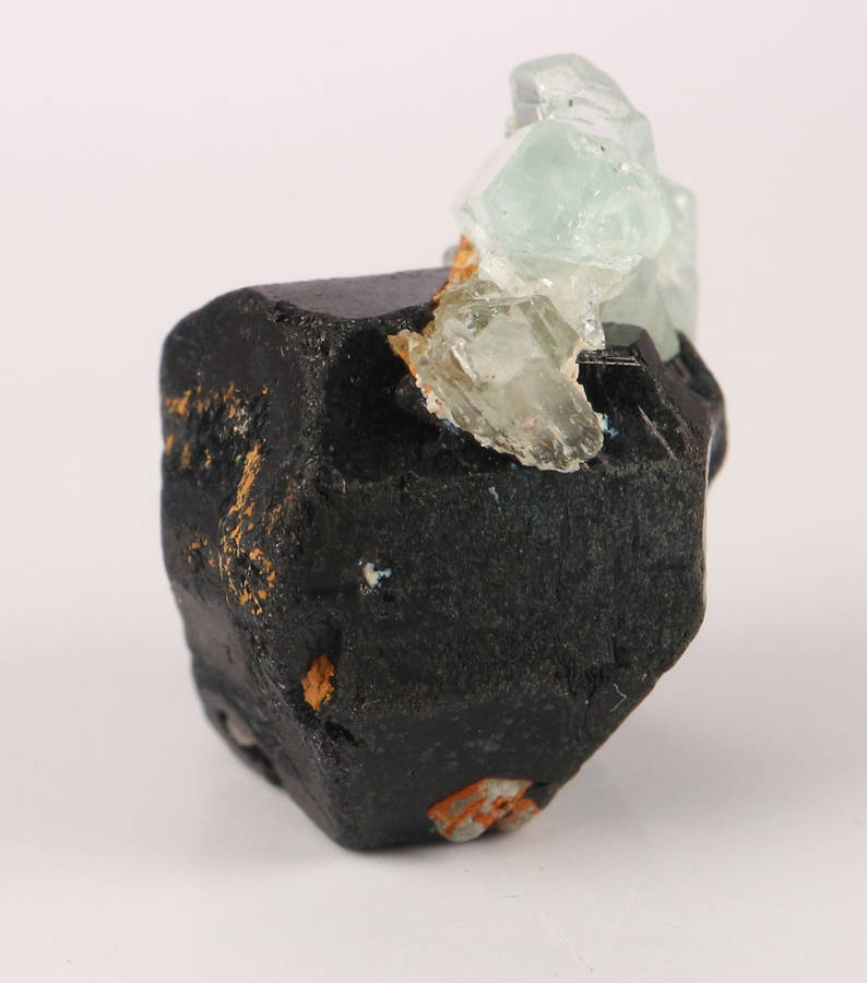 Aquamarine on Schorl, Erongo Mnt Region, Namibia
