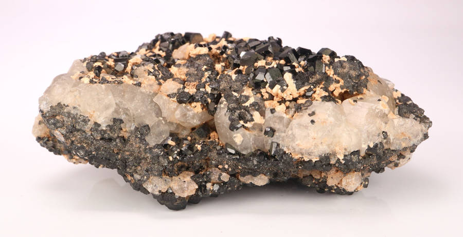 Schorl on Quartz, Erongo Mnt Region, Namibia