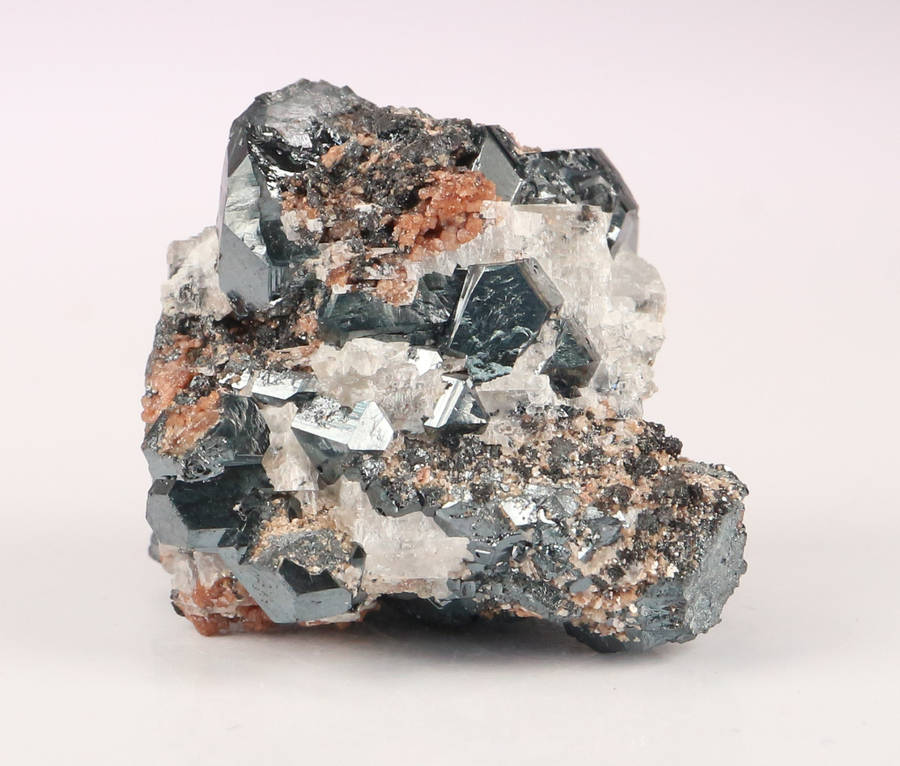 Andradite and Calcite on Hematite, N`Chwaning II, Northern Cape, South Africa