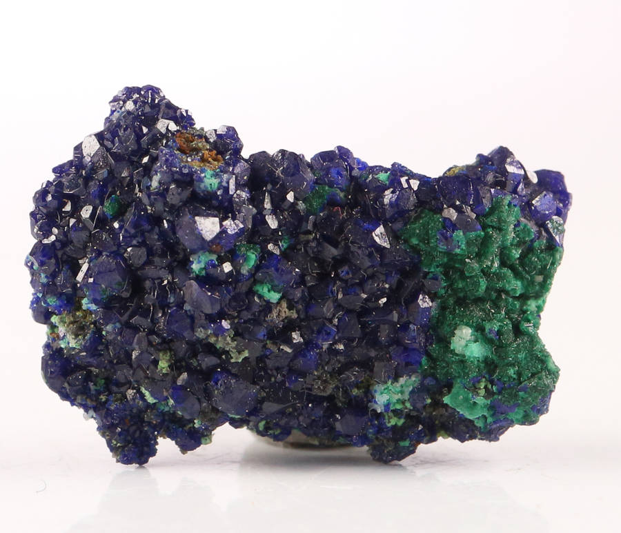 Malachite on Azurite, Tsumeb Mine, Namibia