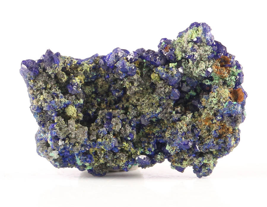 Malachite on Azurite, Tsumeb Mine, Namibia