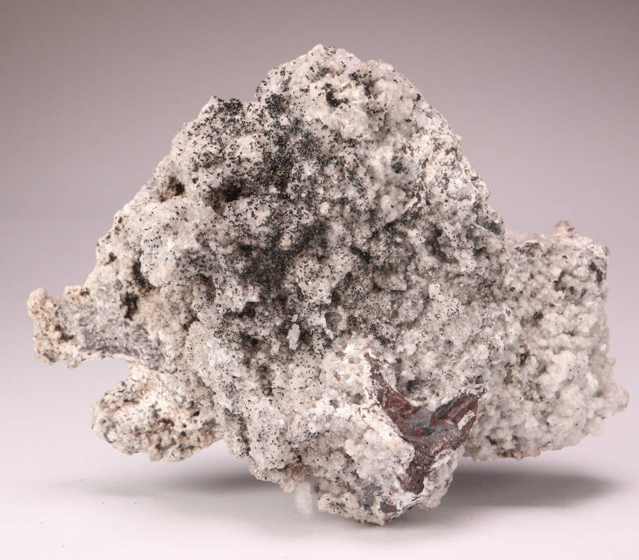 Manganite on Calcite on Matrix, N'Chwaning II, Northern Cape, South Africa