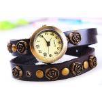 Ladies Retro Quartz Watch with Leather Strap