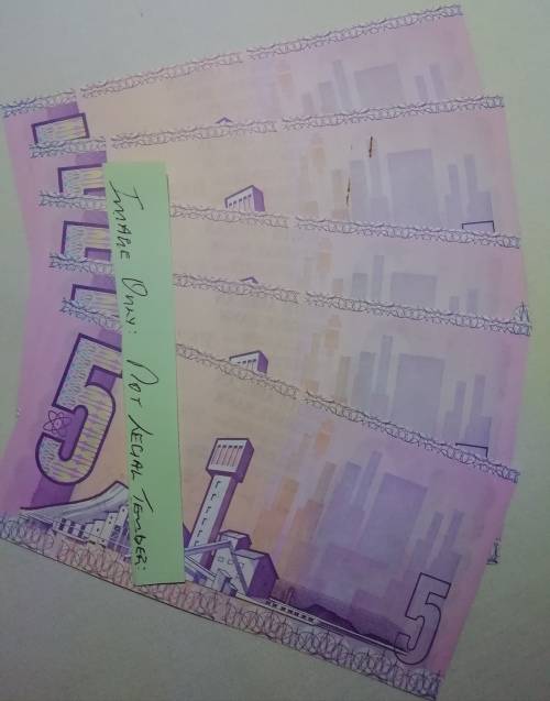 FIVE BANK NOTES. R5.00.G P DE KOCK. 2ND ISSUE.