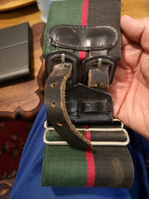 RHODESIAN REGIMENT STABLE BELT. TWO BEER MUGS.