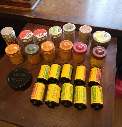 COLLECTION OF KODAK FILM HOLDERS AND FILMS.