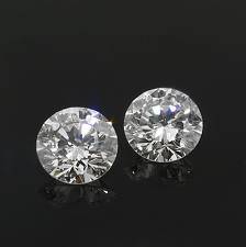 WOW!!! A Sparkly Natural Matching Pair 1.03ct Round Brilliant Cut G/H Color SI2/SI3 Clarity Diamond