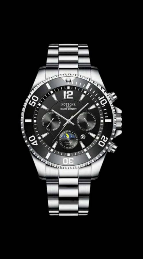 **BARGAIN** Men Silver Stainless Steel Round Dial Watch