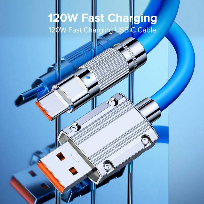 120w 6a Super-Fast Charge Type-C Liquid Silicone Cable