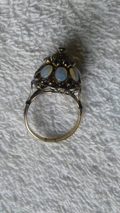 ANTIQUE 18K YELLOW GOLD COLOUR STONE RING