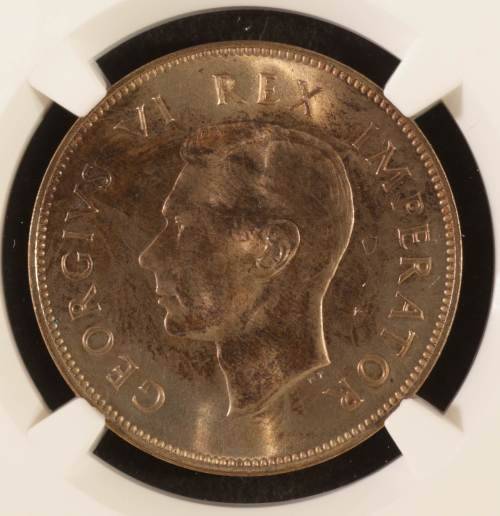 "TOP POP" COIN IN RED BROWN UNION OF SOUTH AFRICA 1947 PENNY GRADED MS65 RB BY NGC