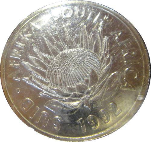 SOUTH AFRICAN 1992 UNCIRCULATED SILVER ONE RAND