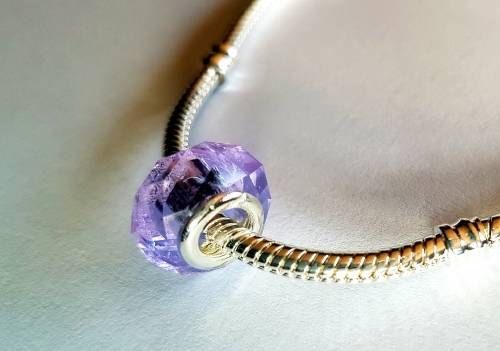 Pandora, Purple glass Murano bead charm