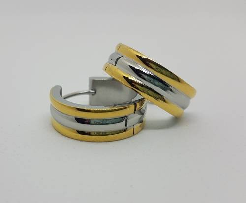 Gold and Silver hoop earrings