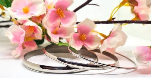 Silver 4mm classic bangles
