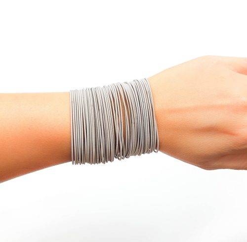 Silver stretchie bangles