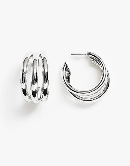 Triple loop hoop earrings
