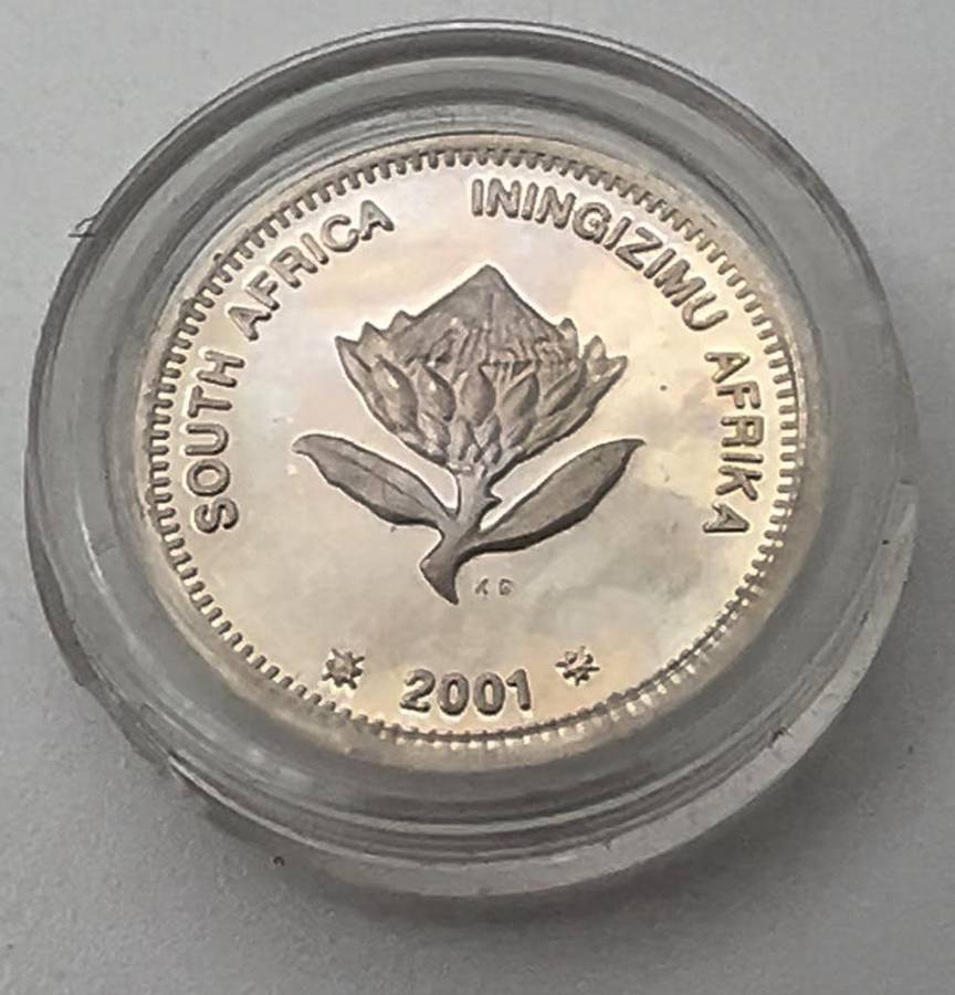 2½ Cents Dolphin RSA: Silver Proof Tickey of 2001