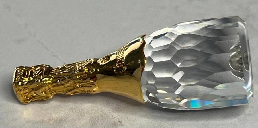 Swarovski Crystal Memories Champagne Bottle & Two Glasses