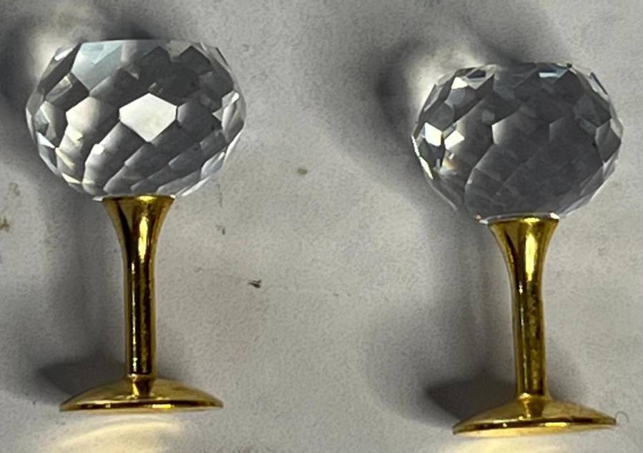 Swarovski Crystal Memories Champagne Bottle & Two Glasses