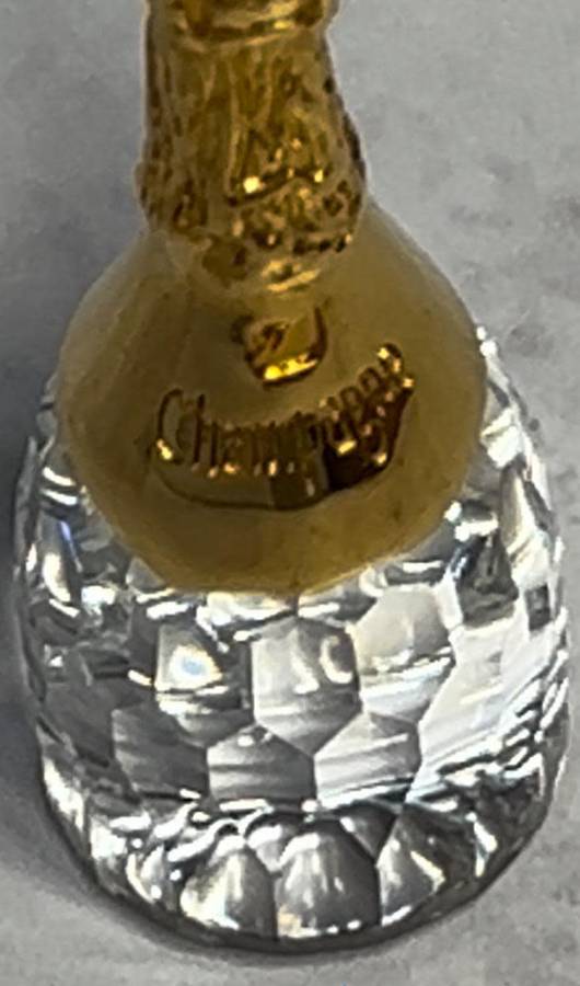 Swarovski Crystal Memories Champagne Bottle & Two Glasses