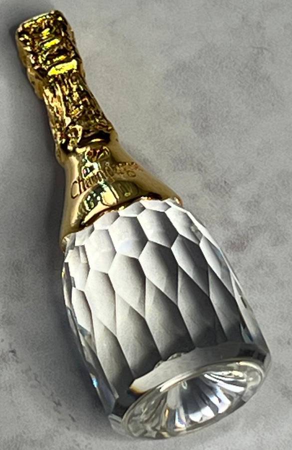 Swarovski Crystal Memories Champagne Bottle & Two Glasses