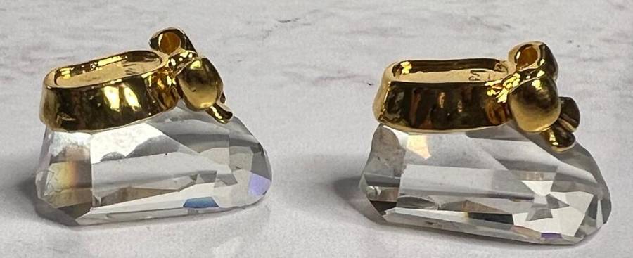 SWAROVSKI CRYSTAL MEMORIES  BABY SHOES GOLD