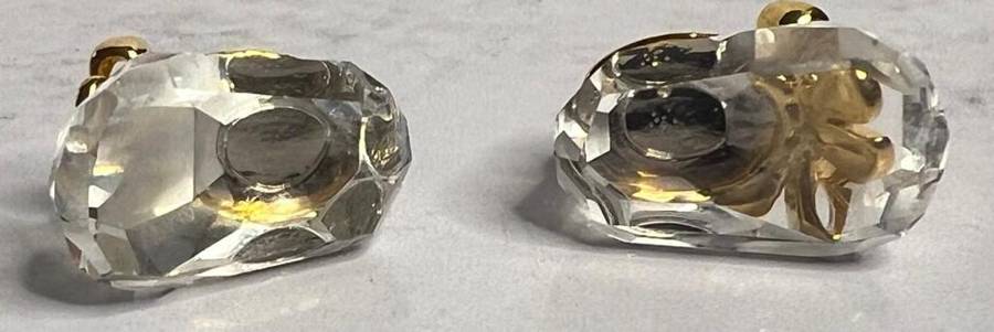 SWAROVSKI CRYSTAL MEMORIES  BABY SHOES GOLD