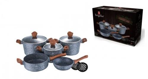 Berlinger Haus 10-Piece Marble Coating Induction Ready Cookware Set , Forest Line