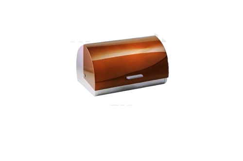 Totally Home Stainless Steel Bread Bins With Colored Lids - Copper - 2 Loaves