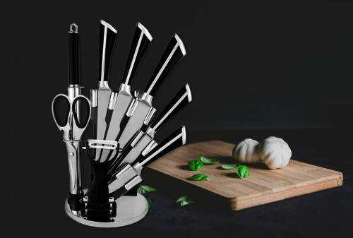 Totally Home 9 Pieces Stainless Steel Knife Set - Black