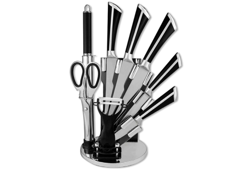 Totally Home 9 Pieces Stainless Steel Knife Set - Black