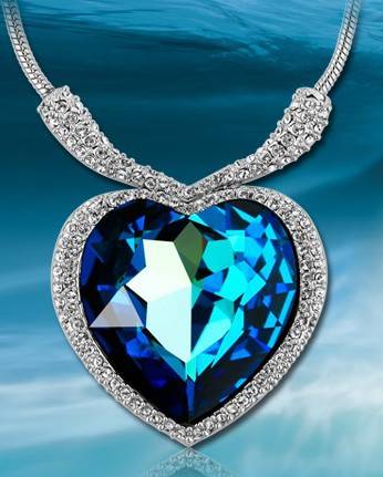 Fashion Austria crystal heart type pendant necklaces--the Titanic Marine in the heart