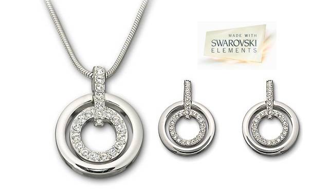 Maldives Necklace and Earrings Set Made With Swarosvki Element